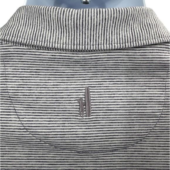 Johnnie-O Gray Striped Golf‎ Polo Shirt Men’s Size S Stretch Performance - Picture 6 of 11